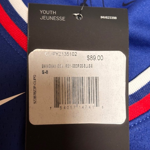 Youth Small Nike Los Angeles Clippers Kawhi Leonard 13 Swingman Jersey Blue - Picture 5 of 9